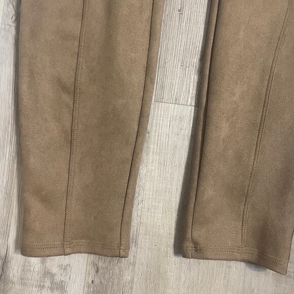 SPANX Faux Suede Rich Caramel High Waisted Leggings Size XL - Picture 12 of 13